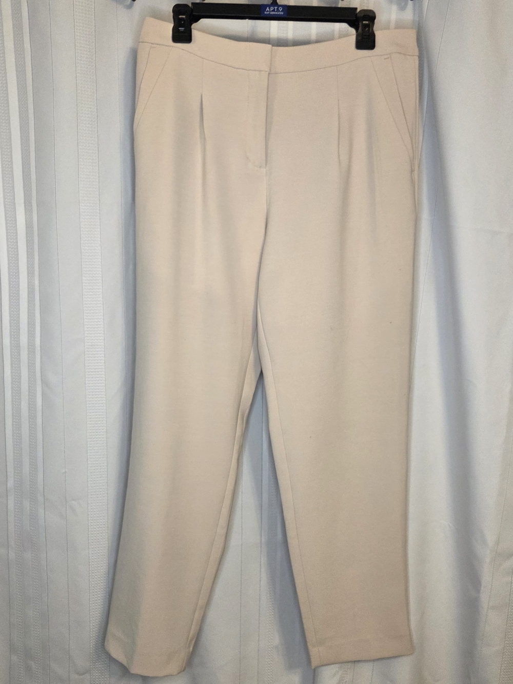 Catherine Malandrino Cream Cropped Tailored Ponte Pants